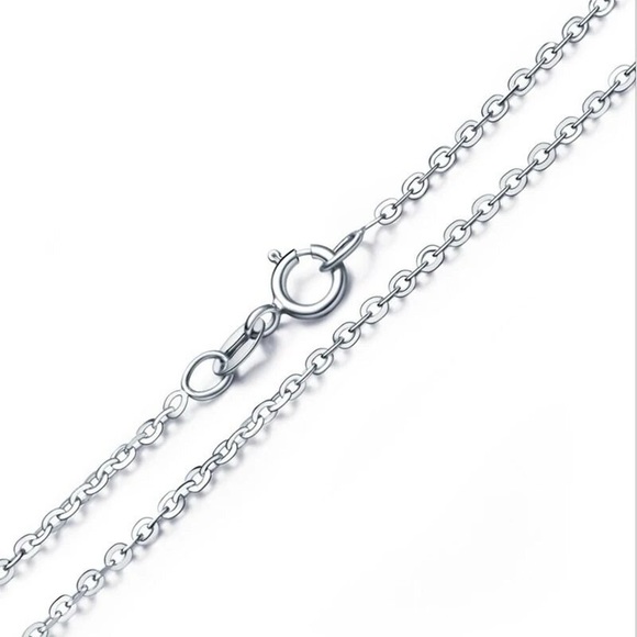 New Simulated Diamonds 925 Sterling Silver Necklace - Picture 5 of 6